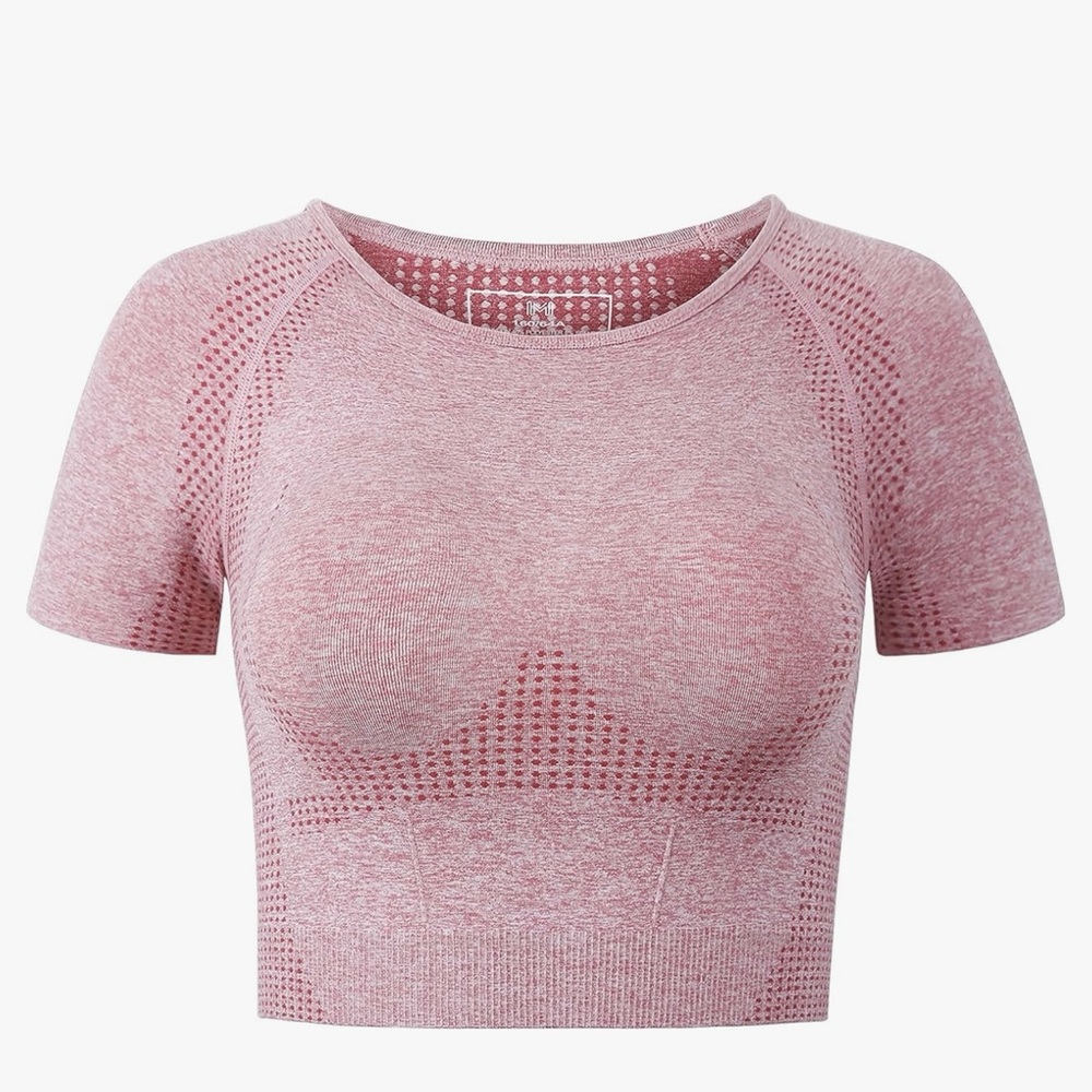NWOT Fulbelle Pink Workout Crop Top, Size L